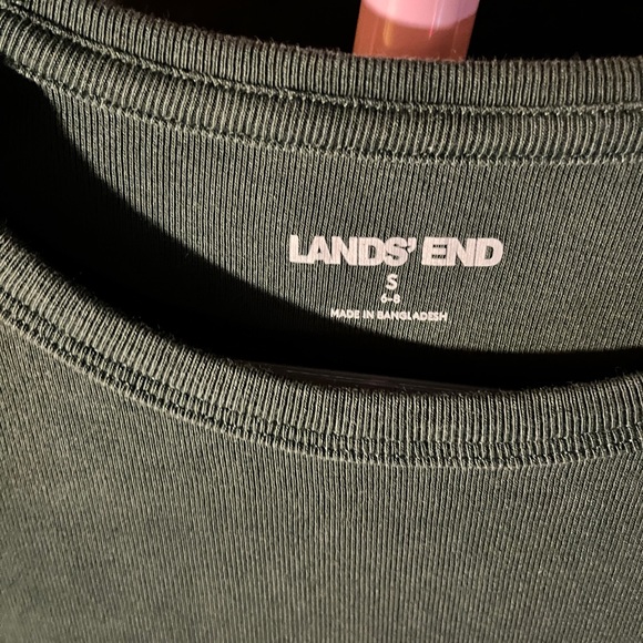 Lands' End Women's Olive Long Sleeve Tee - Picture 4 of 10